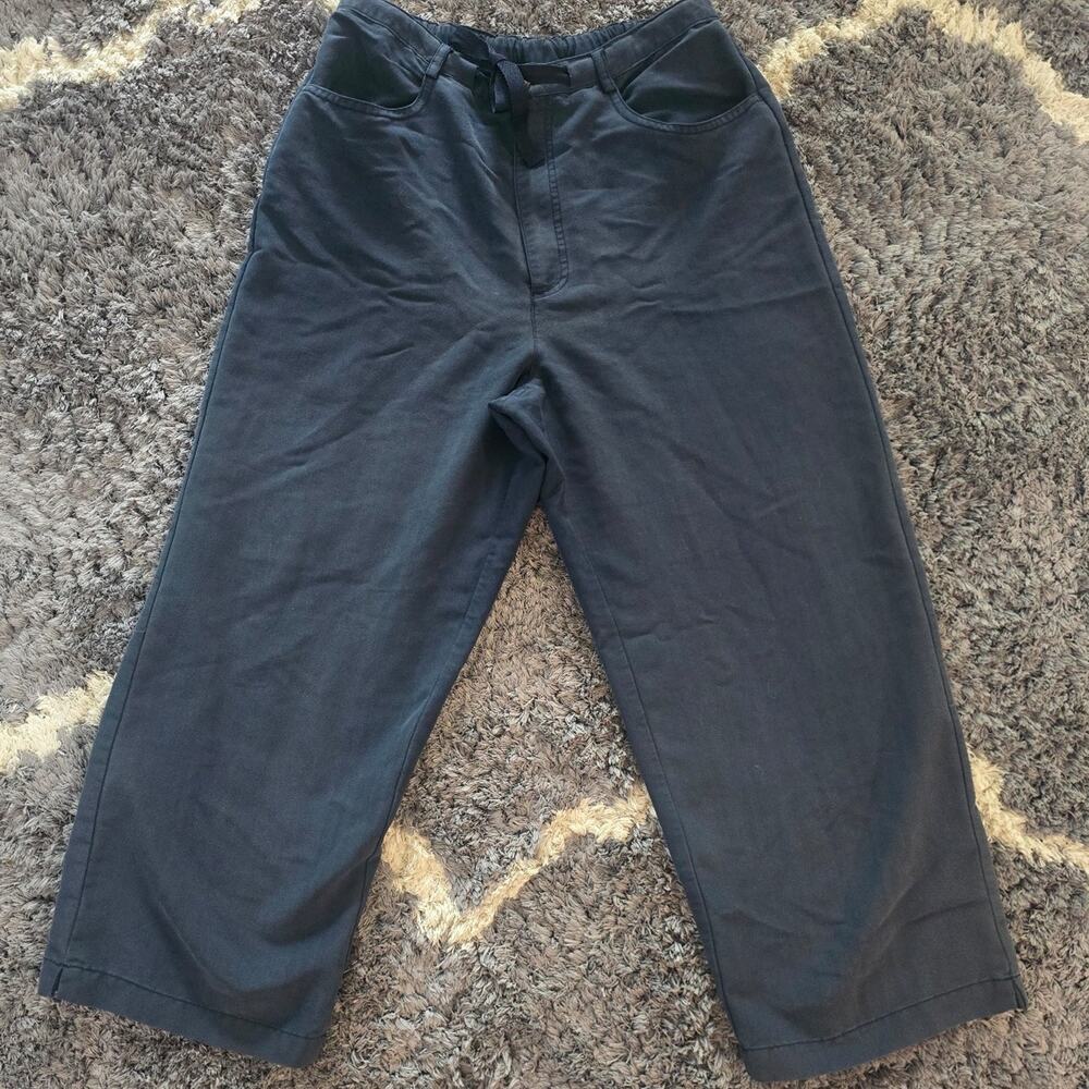 Vintage La Cabana Petite Pants Size Small Navy Blue Rayon Chino Lounge Cropped